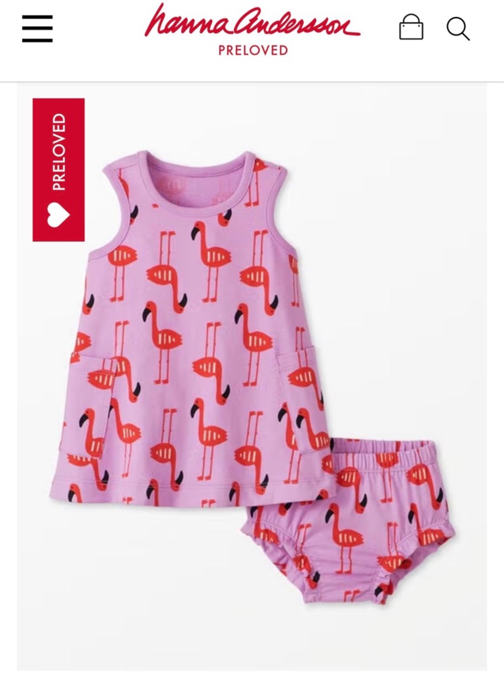 Hanna Andersson Baby Print Pocket Dress & Bloomer Set
